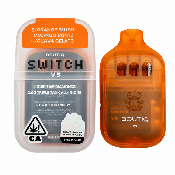 Boutiq Switch V5 2G Dispos - Orange Slush x Mango Runtz x Guava Gelato