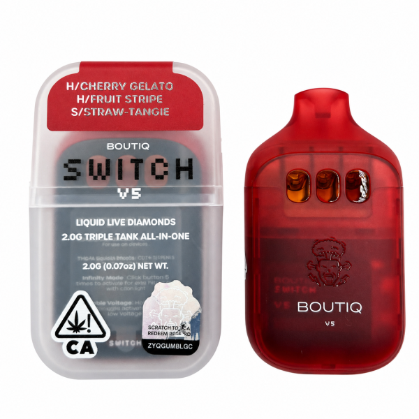 Boutiq Switch V5 2G Dispos - Cherry Gelato x Fruit Stripe x Straw-Tangie